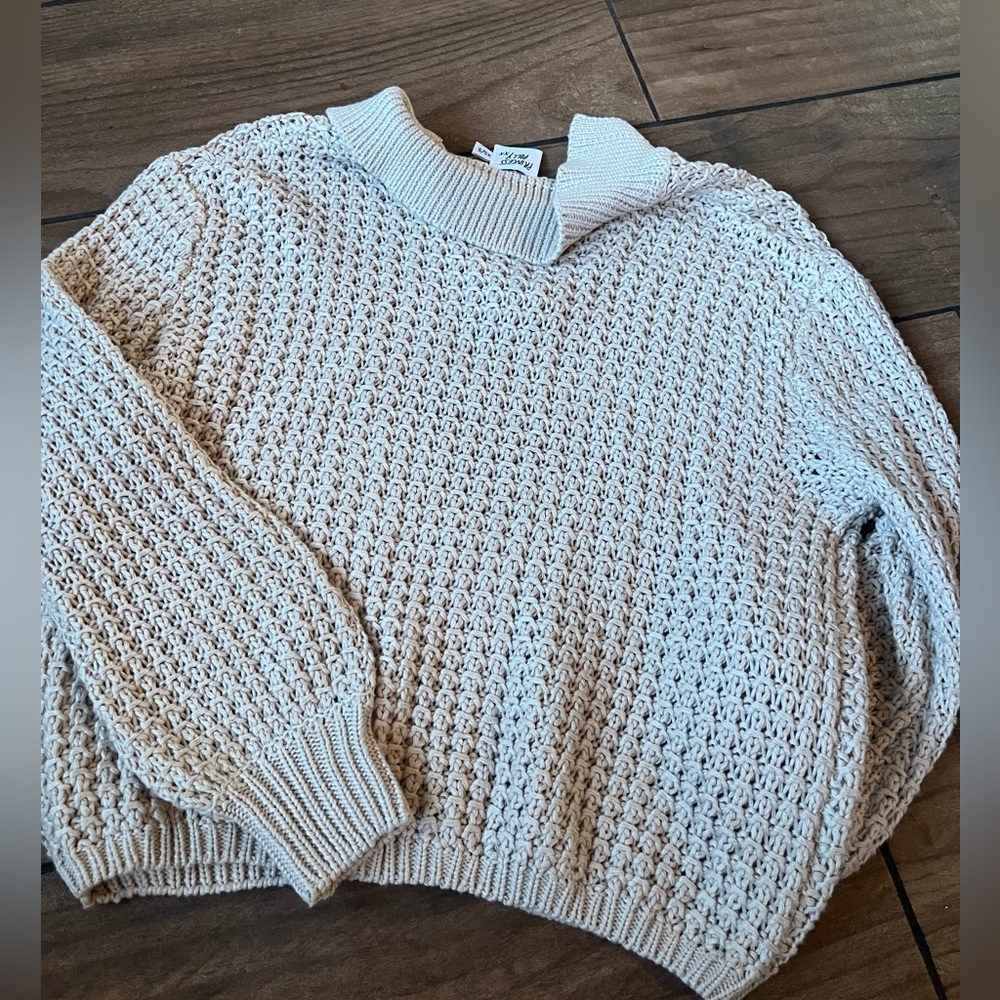 Princess Polly Knitted Beachy Beige Sweater Xs/s - Picture 2 of 3